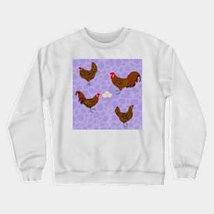 Golden Spangled Hamburg Purple Crewneck Sweatshirt